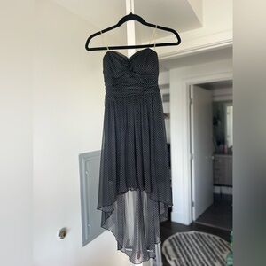 Vintage Y2K Black and White High Low Dress